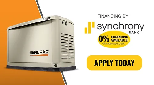 Generac portable generator ready for emergency use, set up by PowerMaster Electrics in Raleigh